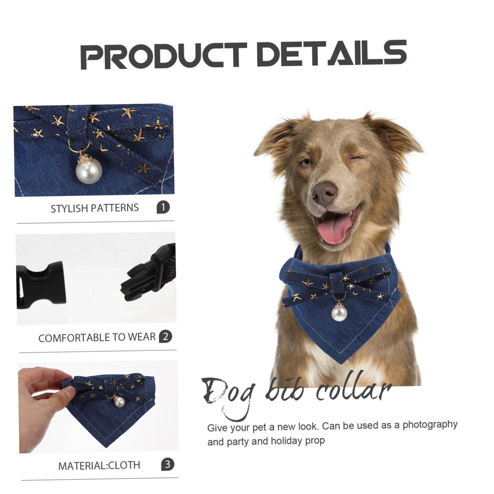 Amazon | VANZACK 犬や猫用の調節可能な布製バンダナ首輪 おしゃれな柄